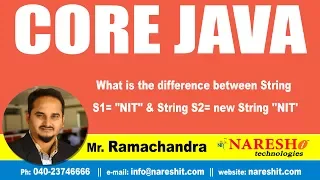 Core Java Tutotirl What is the difference between String S1 NIT String S2 new String NIT