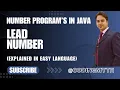 Lead number in java ICSE computer application Program to check Lead Number in Java