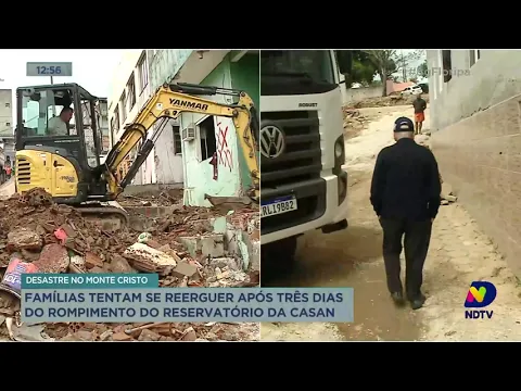 Famílias do Monte Cristo tentam se reerguer após três dias do rompimento do reservatório da Casan