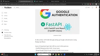 Google authentication using fastapi and reactjs fastapi fastapi-users