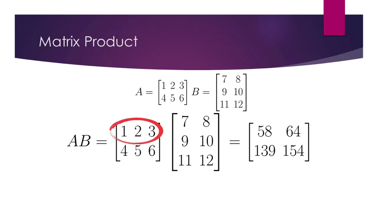 Dot Product, Matrix Product, Hadamard product