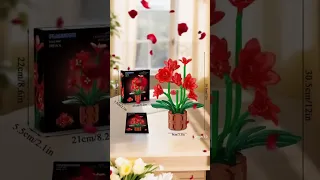 Ealing Edit Building an Amaryllis Flower Bouquet 503-Piece Building Block Set