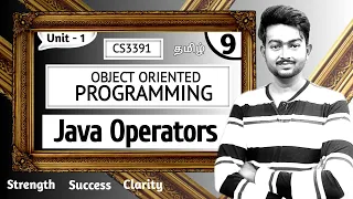 Java Operators in Tamil Object Oriented Programming in Tamil Java in Tamil Unit 1