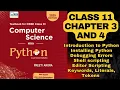 Getting Started with Python Programming Fundamentals CBSE Class 11 Chapter 3 Preeti Arora