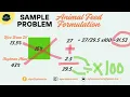 Sample Computation for Animal Feed Formulation using Pearson Square Method