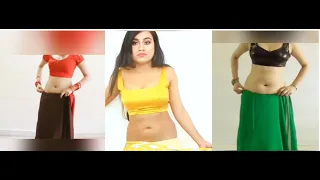 hot low waist saree draping by aunty showing their beautiful navels long video navelshow sareenavel