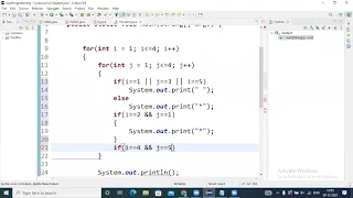 CoreJava 39 in marathi pattern program 4