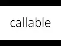 callable in Python