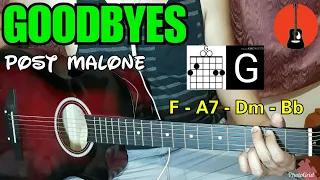 GOODBYES post malone Guitar Cover | Guitar Chords Tutorial | normanALipetero