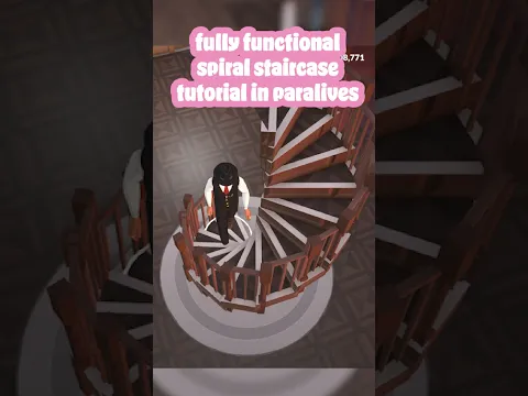 how to make a functional spiral staircase in paralives!