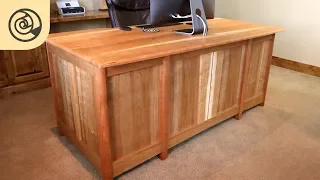Executive Desk With Wireless Charging And Hidden Drawer 