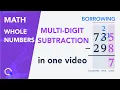 Master Multi-Digit Subtraction in ONE with borrowing regrouping subtraction across zeros