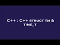 C C struct tm time - t
