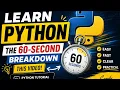 Learn Python The 60-Second Breakdown this Python Tutorial for Beginners