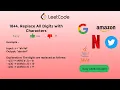 1844 Replace All Digits with Characters Leetcode Easy Solution
