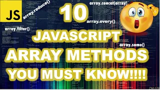 10 MUST KNOW Array Manipulation Methods in JavaScript