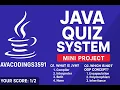Java Quiz System Build MCQ Quiz Game in Java Beginner Mini Project