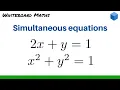 Solving nonlinear simultaneous equations