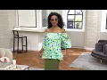 Susan Graver PURE Embroidered Printed Cotton Gauze Blouse on QVC