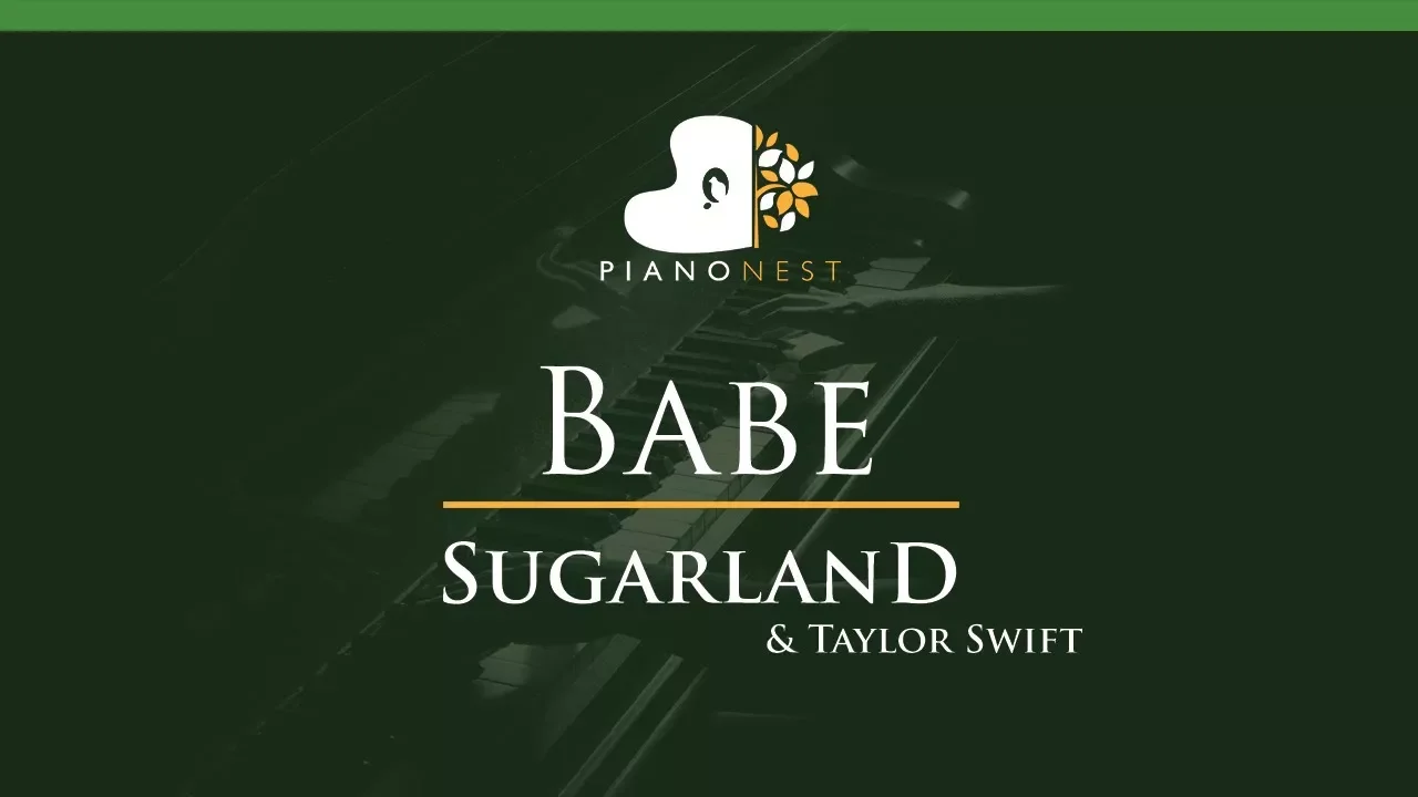 Sugarland - Babe ft. Taylor Swift - LOWER Key (Piano Karaoke / Sing Along)