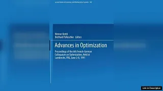Advances in Optimization Proceedings Lecture Notes in Economics Mathematical Systems