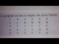 Java pattern program on BLUEJ