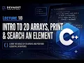 Complete C Course Introduction to 2D Arrays