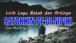 lagu batak akustik satokkin pe di nipiki lirik dan artinya cover by juki