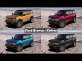 New Ford BRONCO Colors - Detailed Comparison