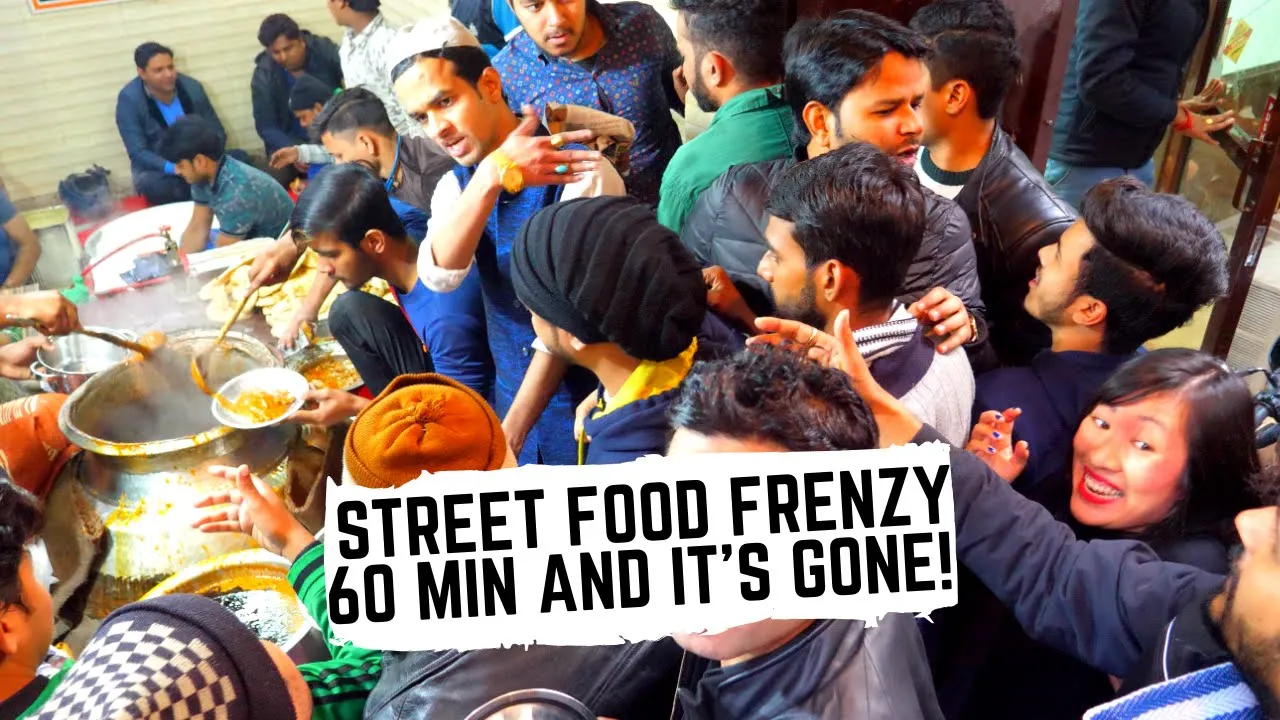 STREET FOOD CRUSH in India - this stall only open for 1 HOUR a day! | Old Delhi street food tour