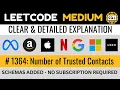 Leetcode MEDIUM 1364 - Number of Trusted Contacts MULTIPLE JOINS