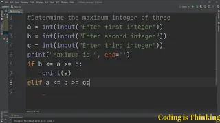 How to find out maximum among three numbers in python Must Watch