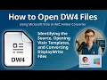 How to Open DW4 Files 4 Text