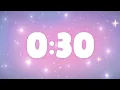 30 Second Timer Purple Night Sky Theme No Sound Beeps at End