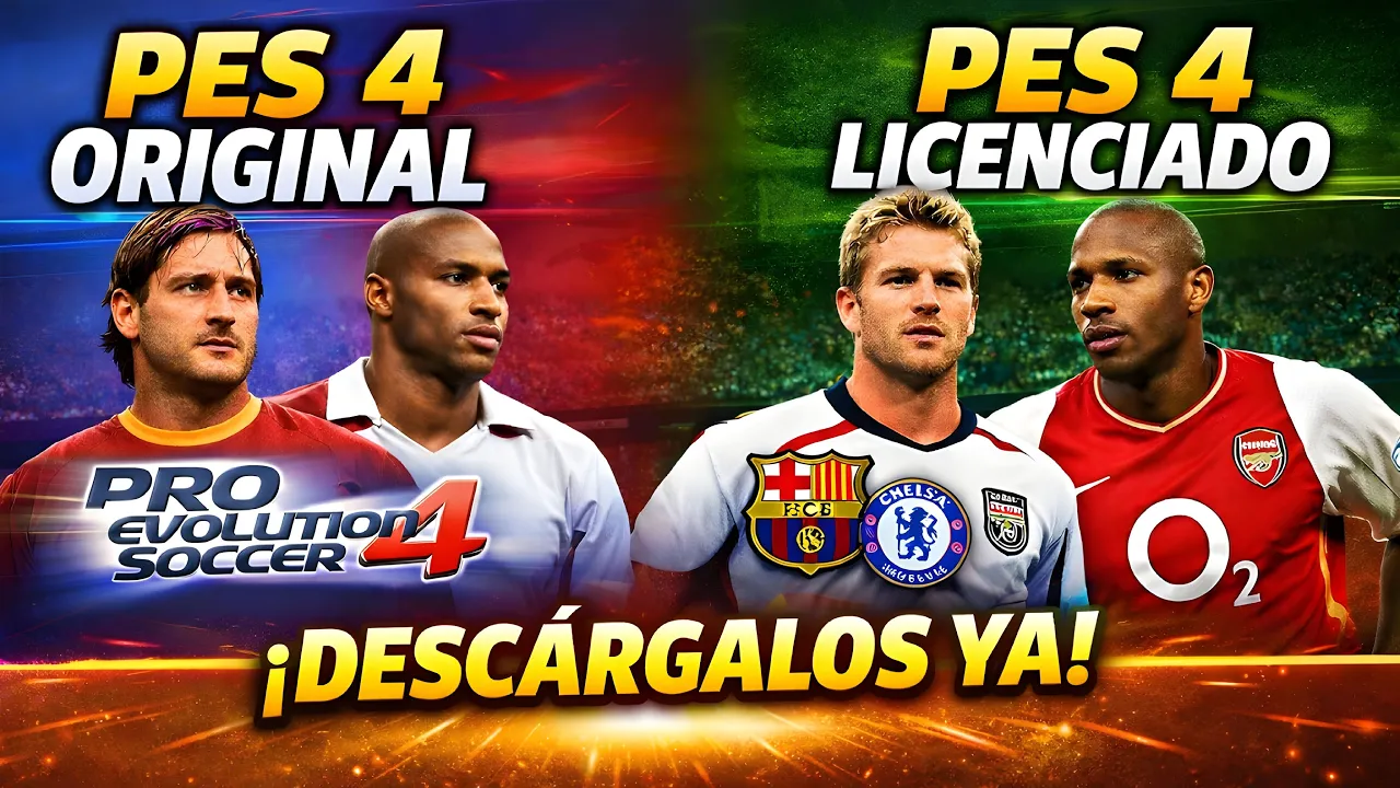 PES 4 Original y Licenciado 🔥 | Descárgalos y Revive el Clásico
