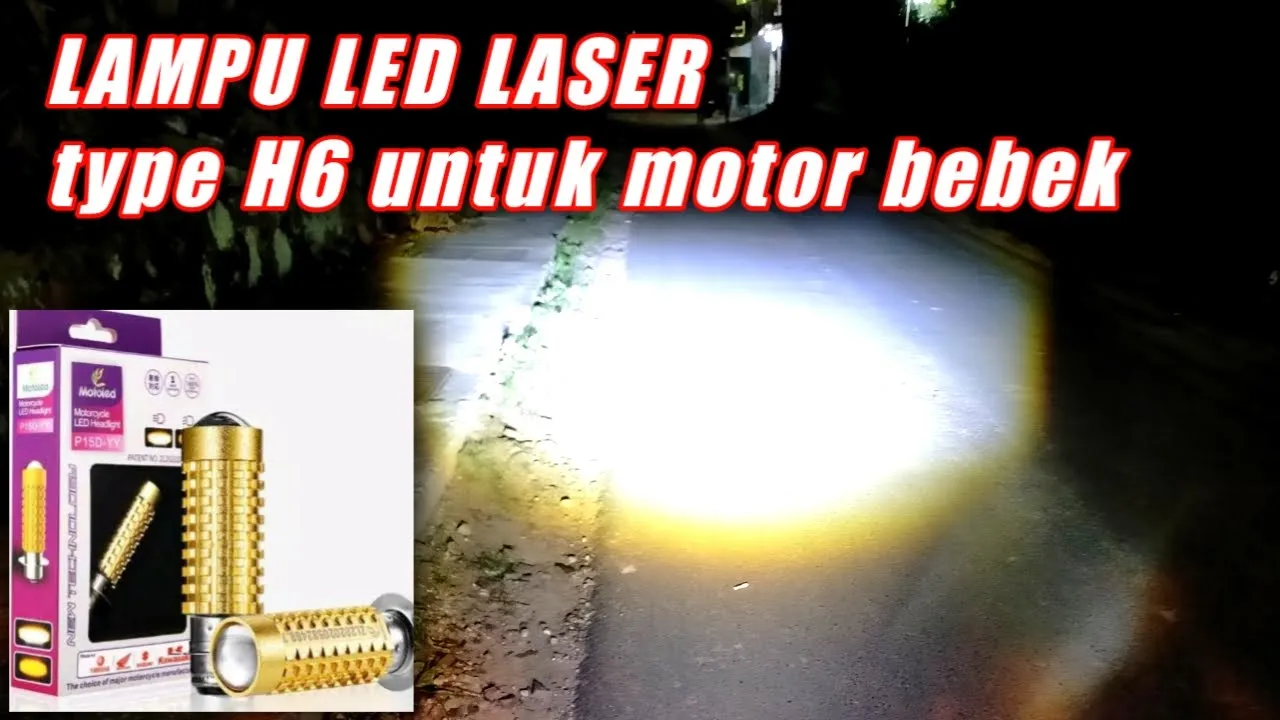 Review LED Laser H6 Untuk Motor Arus AC/DC Hi-Lo Beam