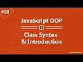 Learn JavaScript OOP in Arabic - Class Syntax And Introduction