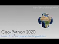 Geo-Python 2020 Lesson 2 1 - Data types and working with lists