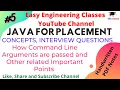 Java for Placements Important Points Interview Questions regarding Command Line Arguments