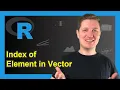 Find Index of Element in Vector in R 2 Examples match which Functions