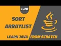 Sort an Arraylist Java Sort list Java Beginners Tutorial