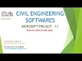 Microsoft Project - 11 Task type