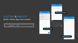 Build notes app with Flutter and Sqflite Part 1 UI Navigation