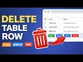 Delete Table Row from Browser using Java Servlets HTML Oracle DB
