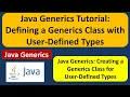 Java Generics Tutorial Defining a Generics Class with User-Defined Types Generics in Java