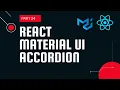 React material UI tutorial 24 Accordion component Material UI tutorial