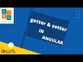 Basics of getter setter in angular