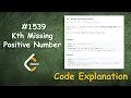 Kth Missing Positive Number Live Coding with Explanation Leetcode