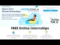 INTERNSHALA Free Short Term Virtual Internships are NOW LIVE