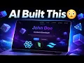 This AI Built My Entire Portfolio Website in Minutes React Tailwind Portfolio Website Using AI